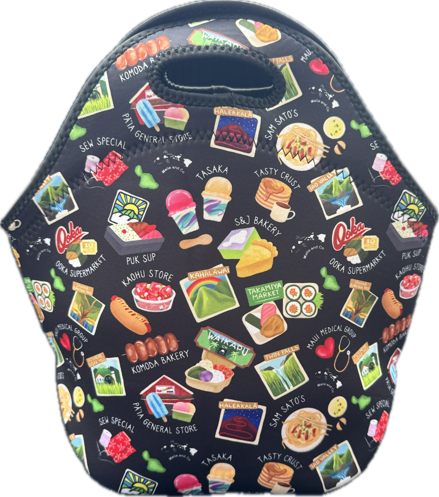 Black Maui Business Lunch Bag